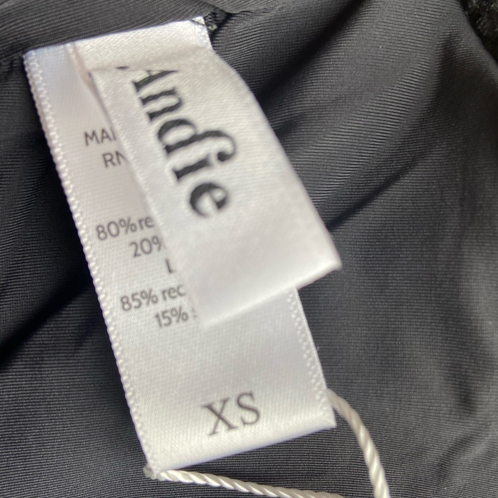 NWT Andie Swim The Nantucket UPF 50 Black One-Shoulder Swimsuit Womens Size XS - Picture 6 of 10